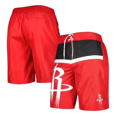 Maillot de bain G-III Sports by Carl Banks Houston Rockets Sea Wind rouge pour homme