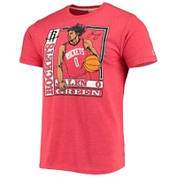 Men's Homage Jalen Green Red Houston Rockets Rookie Player Pack Tri-Blend T-Shirt