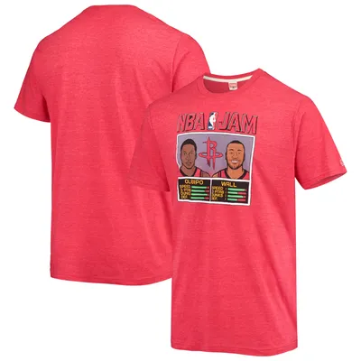 John Wall & Victor Oladipo Houston Rockets Homage NBA Jam Tri-Blend T-Shirt - Heathered Red
