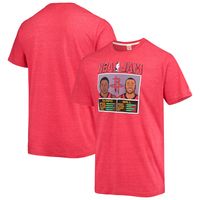 Men's Homage John Wall & Victor Oladipo Heathered Red Houston Rockets NBA Jam Tri-Blend T-Shirt