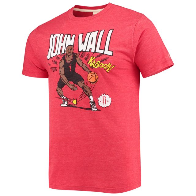 Hommage John Wall Red Houston Rockets Comic Book Player T-shirt triple mélange pour homme