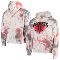 Pull à capuche Tie-Dye Houston Rockets crème pour hommes