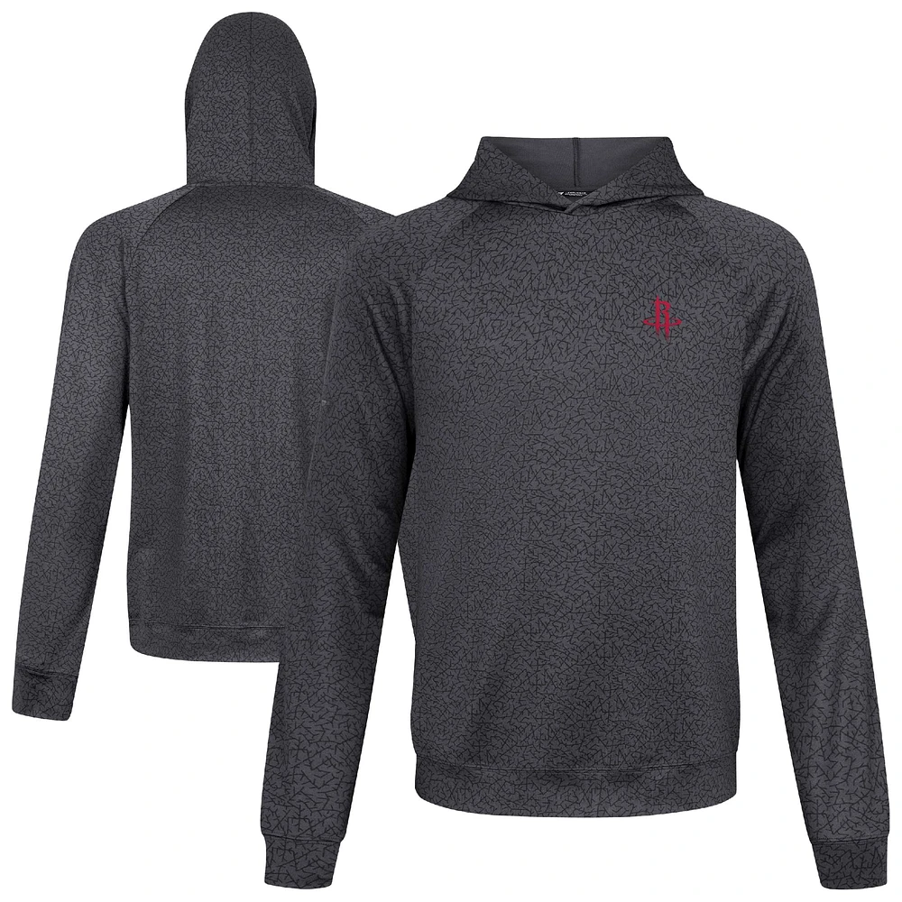 Men's Levelwear Black Houston Rockets Challenger Pullover Hoodie