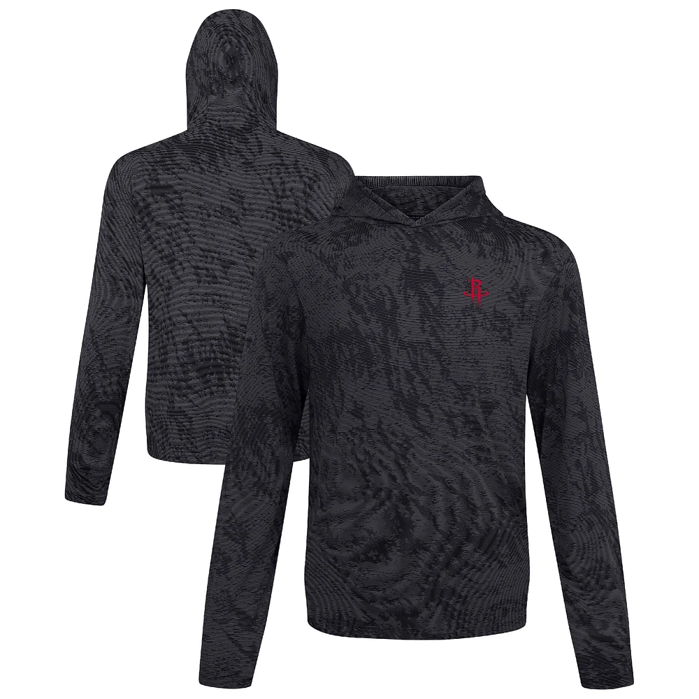 Men's Levelwear Black Houston Rockets Platform Pullover Hoodie