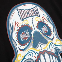 Men's Mitchell & Ness Black Houston Rockets Hardwood Classics Sugar Skull Hometown T-Shirt