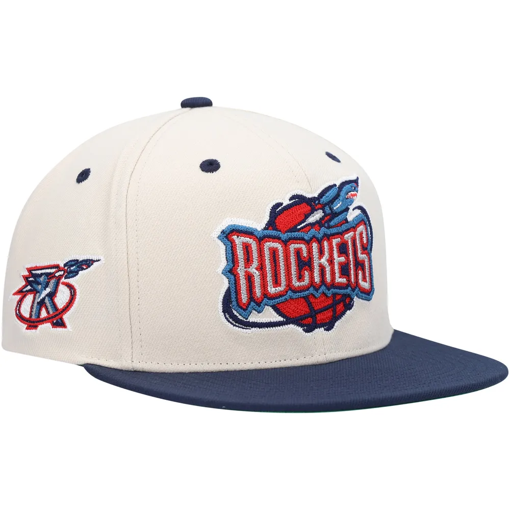 Mitchell & Ness Houston Rockets Snapback Hat, Navy, Light Blue, One Size :  : Sporting Goods