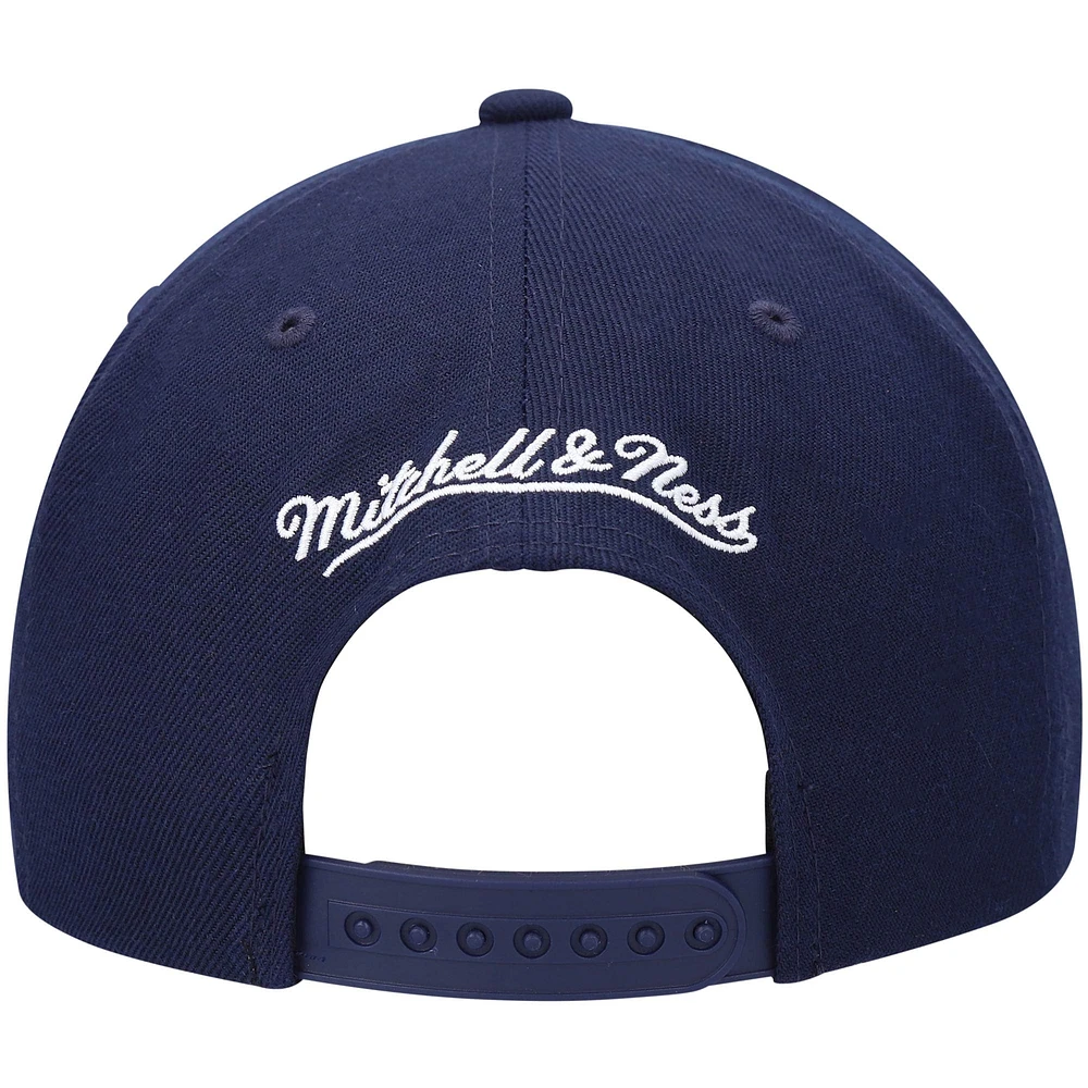 Men's Mitchell & Ness Navy Houston Rockets Hardwood Classics Team Ground 2.0 Snapback Hat