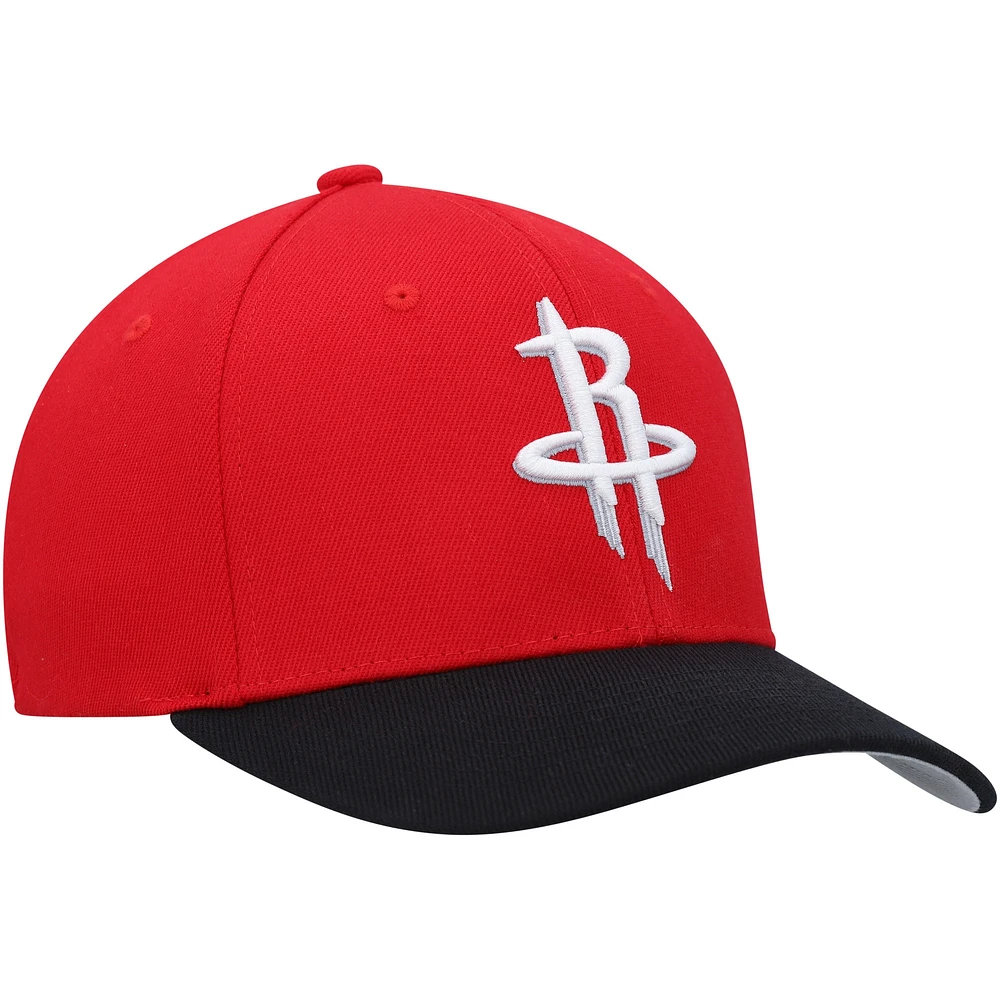 Men's Mitchell & Ness Red/Black Houston Rockets MVP Team Two-Tone 2.0 Stretch-Snapback Hat