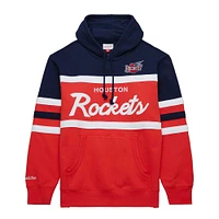 Sweat à capuche Mitchell & Ness pour hommes, rouge/marine, Houston Rockets Head Coach