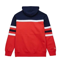 Men's Mitchell & Ness Red/Navy Houston Rockets Head Coach Pullover Hoodie