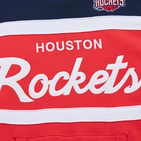 Men's Mitchell & Ness Red/Navy Houston Rockets Head Coach Pullover Hoodie