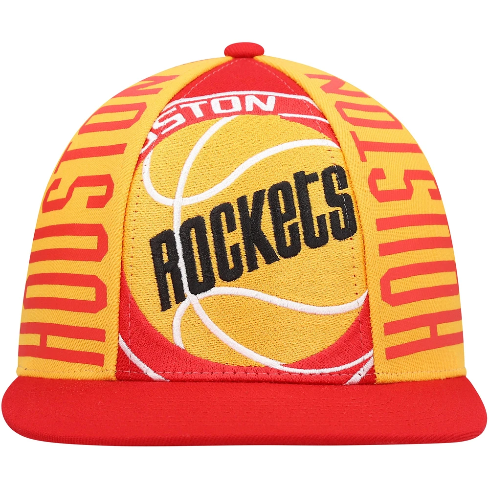 Casquette Snapback Big Face Callout Houston Rockets Hardwood Classics Mitchell & Ness rouge pour hommes