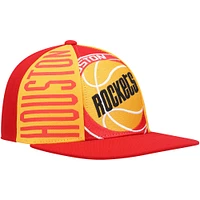 Casquette Snapback Big Face Callout Houston Rockets Hardwood Classics Mitchell & Ness rouge pour hommes