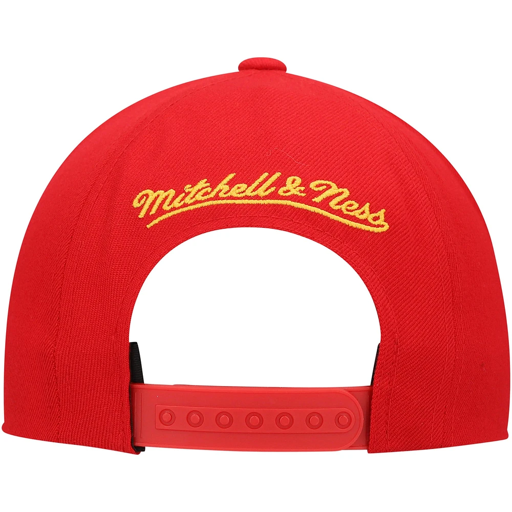 Casquette Snapback Big Face Callout Houston Rockets Hardwood Classics Mitchell & Ness rouge pour hommes