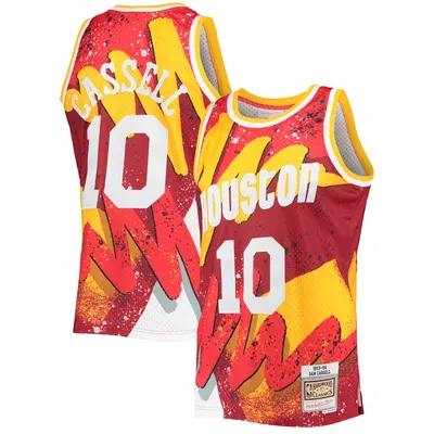 Men's Mitchell & Ness Hakeem Olajuwon Red Houston Rockets Hardwood