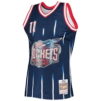 Men's Mitchell & Ness Yao Ming Navy Houston Rockets 2002/03 Hardwood Classics NBA 75th Anniversary Diamond Swingman Jersey