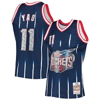 Men's Mitchell & Ness Yao Ming Navy Houston Rockets 2002/03 Hardwood Classics NBA 75th Anniversary Diamond Swingman Jersey