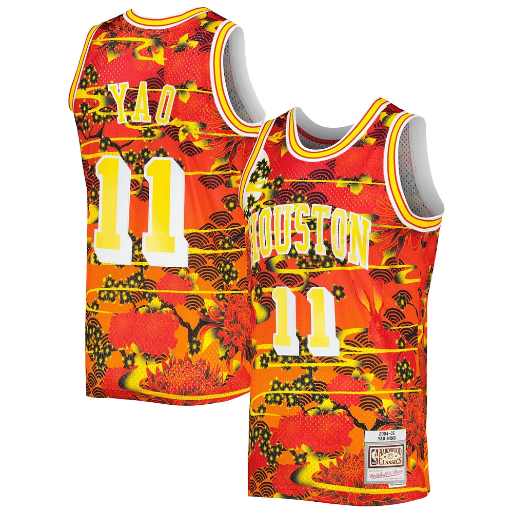 Maillot Swingman du Nouvel An lunaire Mitchell & Ness Yao Ming Houston Rockets 2004/05 Hardwood Classics pour hommes, rouge