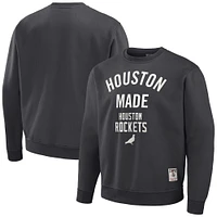 Sweat-shirt en peluche NBA x Staple anthracite Houston Rockets Pigeon pour hommes