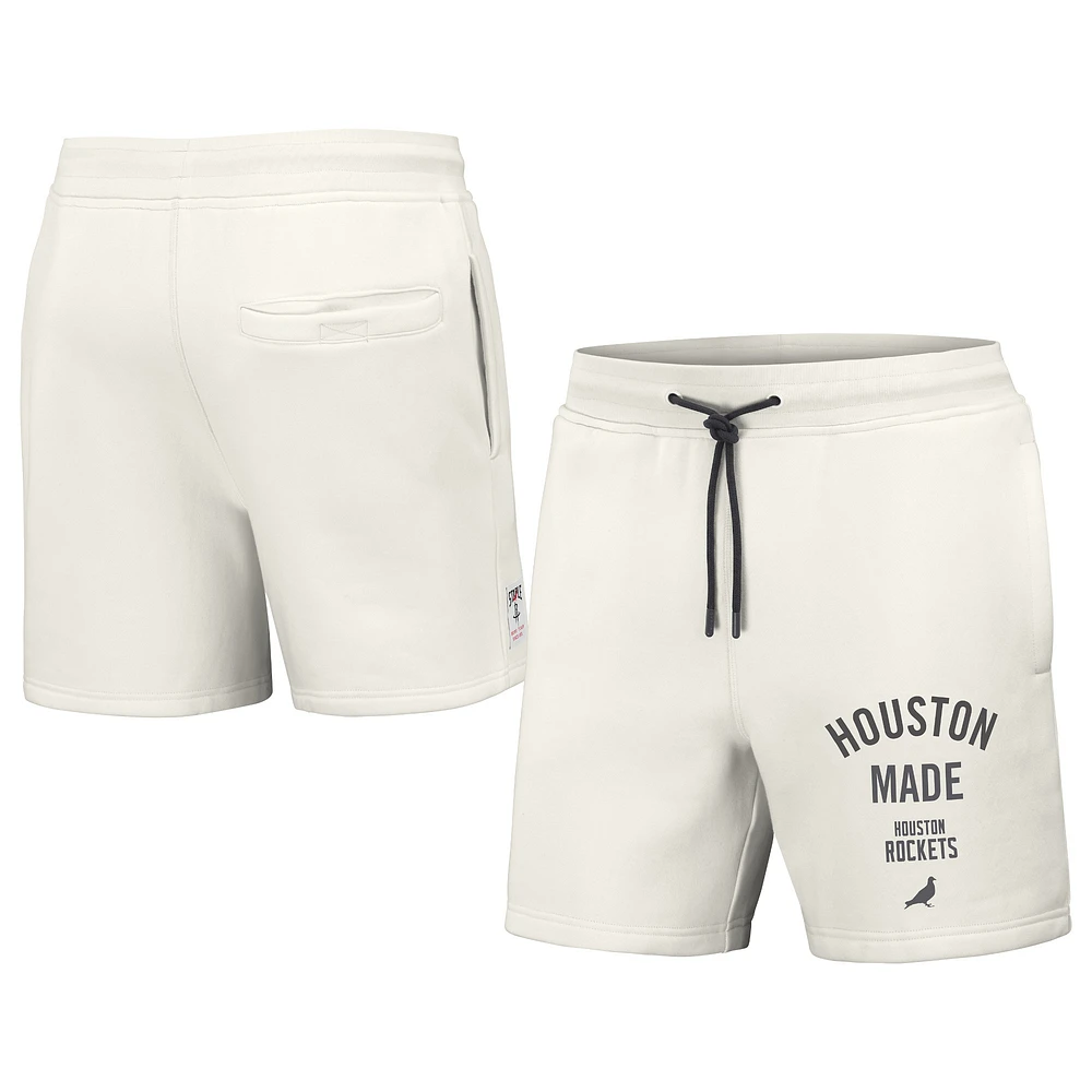 Short en polaire épais pour hommes NFL x Staple crème Houston Rockets Pigeon