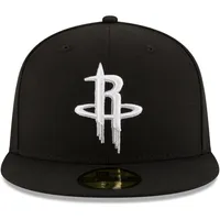 Men's New Era Black Houston Rockets & White Logo 59FIFTY Fitted Hat