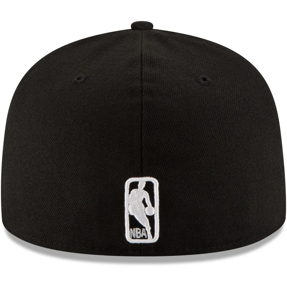 Men's New Era Black Houston Rockets & White Logo 59FIFTY Fitted Hat