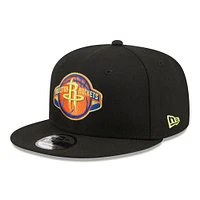 Men's New Era Black Houston Rockets Neon Pop 9FIFTY Snapback Hat