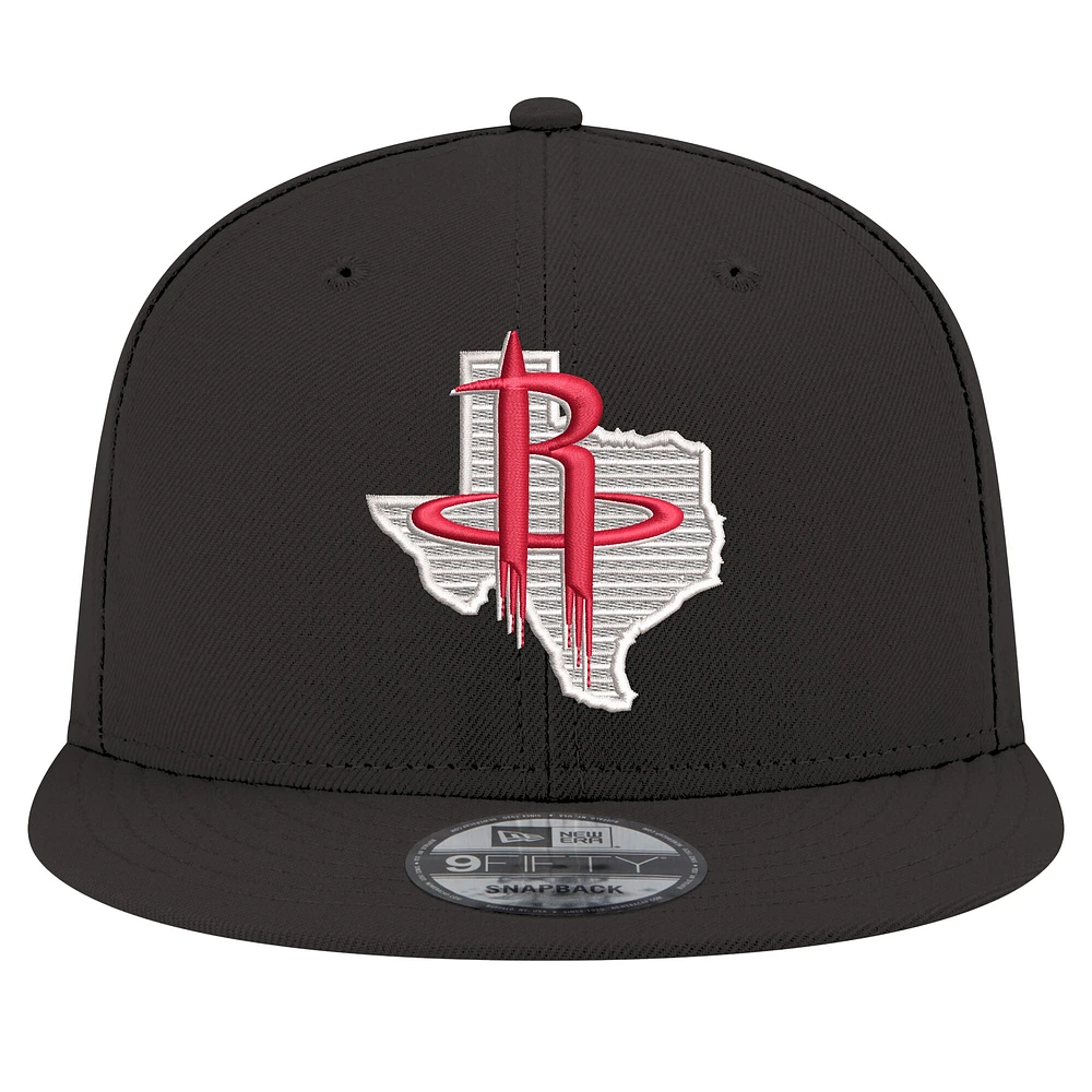 Casquette snapback 9FIFTY noire New Era pour homme, Houston Rockets State Pride
