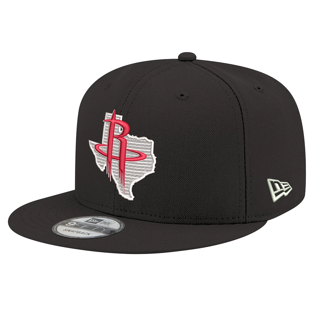 Casquette snapback 9FIFTY noire New Era pour homme, Houston Rockets State Pride