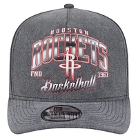 Casquette snapback pré-courbée 9FIFTY des Houston Rockets de New Era pour homme, couleur anthracite