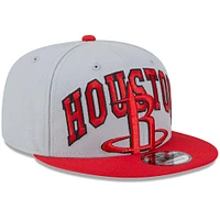 Men's New Era Gray/Red Houston Rockets Tip-Off Two-Tone 9FIFTY Snapback Hat