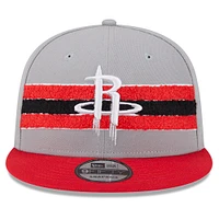 Casquette Snapback 9FIFTY gris Houston Rockets Chenille Band New Era pour hommes