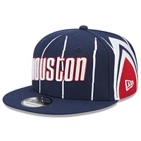 Casquette réglable Snapback 9FIFTY officielle Houston Rockets 2022/23 City Edition pour homme New Era bleu marine