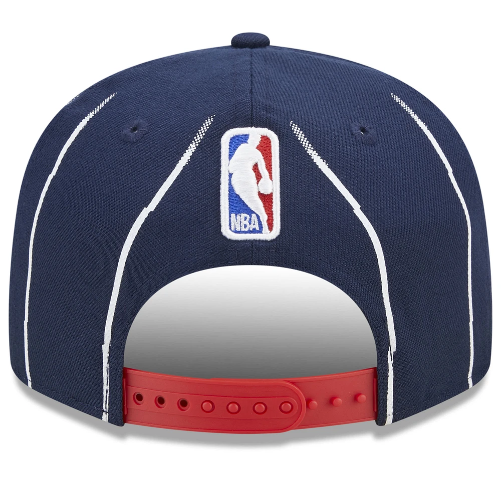 Casquette réglable Snapback 9FIFTY officielle Houston Rockets 2022/23 City Edition pour homme New Era bleu marine