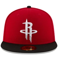 Men's New Era Red/Black Houston Rockets Official Team Color 2Tone 59FIFTY Fitted Hat