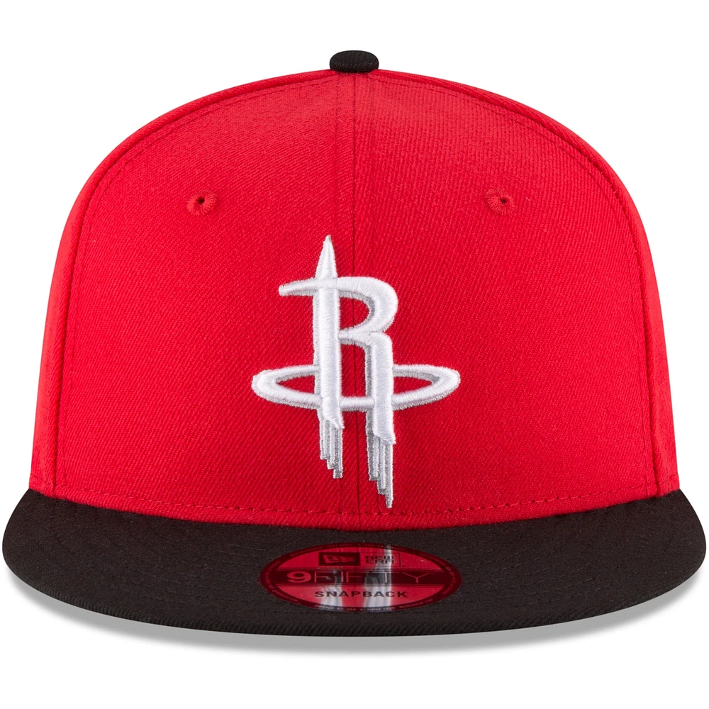 Men's New Era Red/Black Houston Rockets Two-Tone 9FIFTY Adjustable Hat