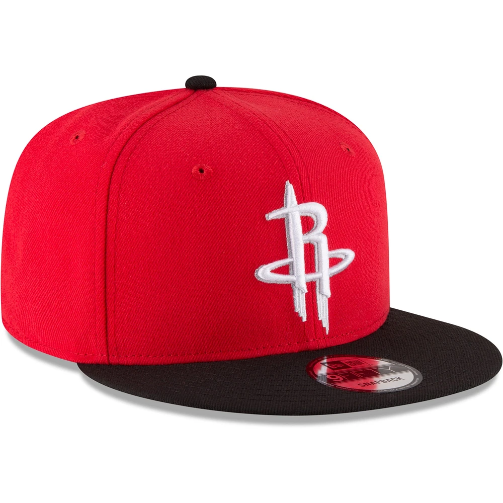 Men's New Era Red/Black Houston Rockets Two-Tone 9FIFTY Adjustable Hat