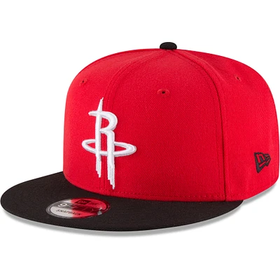 Men's New Era Red/Black Houston Rockets Two-Tone 9FIFTY Adjustable Hat