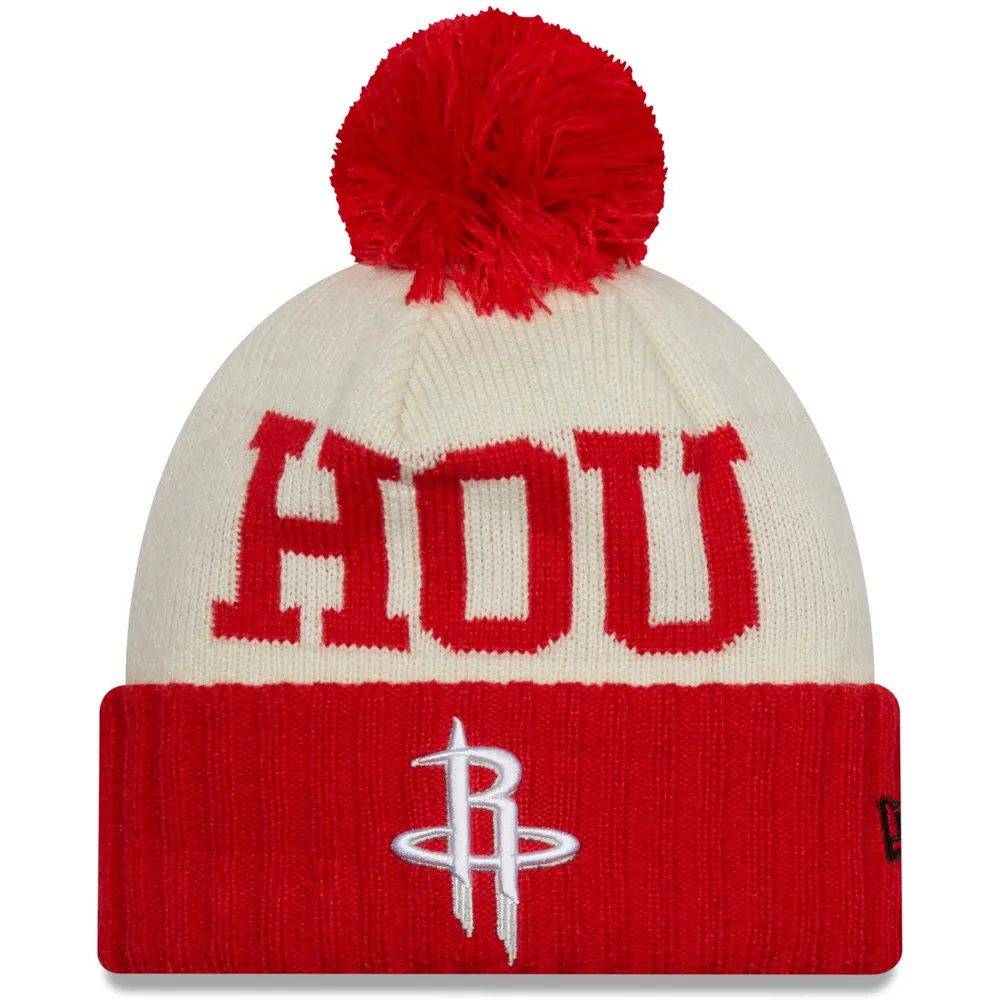 Lids Houston Rockets New Era 2022 NBA Draft On The Court Cuffed Knit Hat with Pom - Red/Cream Brazos Mall