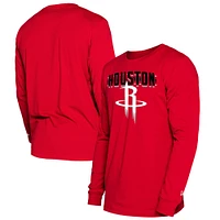 T-shirt à manches longues rouge Houston Rockets 2024/25 City Edition pour homme New Era