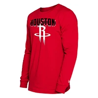 T-shirt à manches longues rouge Houston Rockets 2024/25 City Edition pour homme New Era