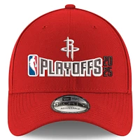 Men's New Era Red Houston Rockets 2025 NBA Playoffs 9FORTY Adjustable Hat