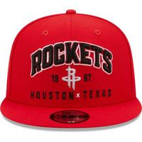 Men's New Era Red Houston Rockets Stacked 9FIFTY - Snapback Hat