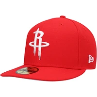 Men's New Era Red Houston Rockets Stateview 59FIFTY Fitted Hat