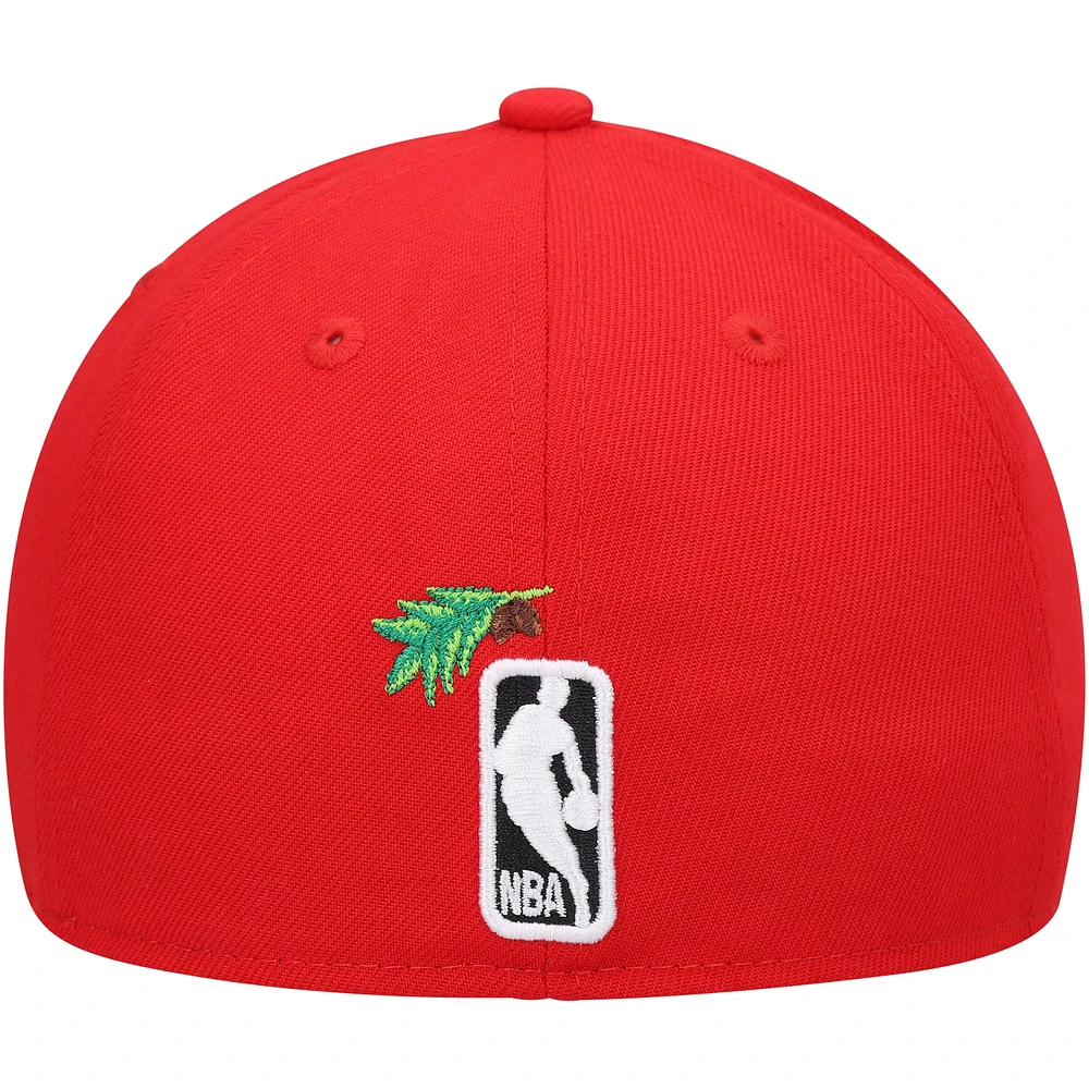 Men's New Era Red Houston Rockets Stateview 59FIFTY Fitted Hat