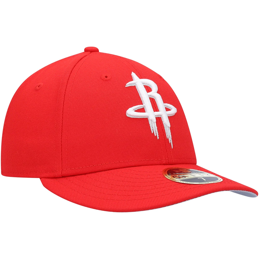 Casquette ajustée 59FIFTY à profil bas de l'équipe Houston Rockets rouge New Era pour homme