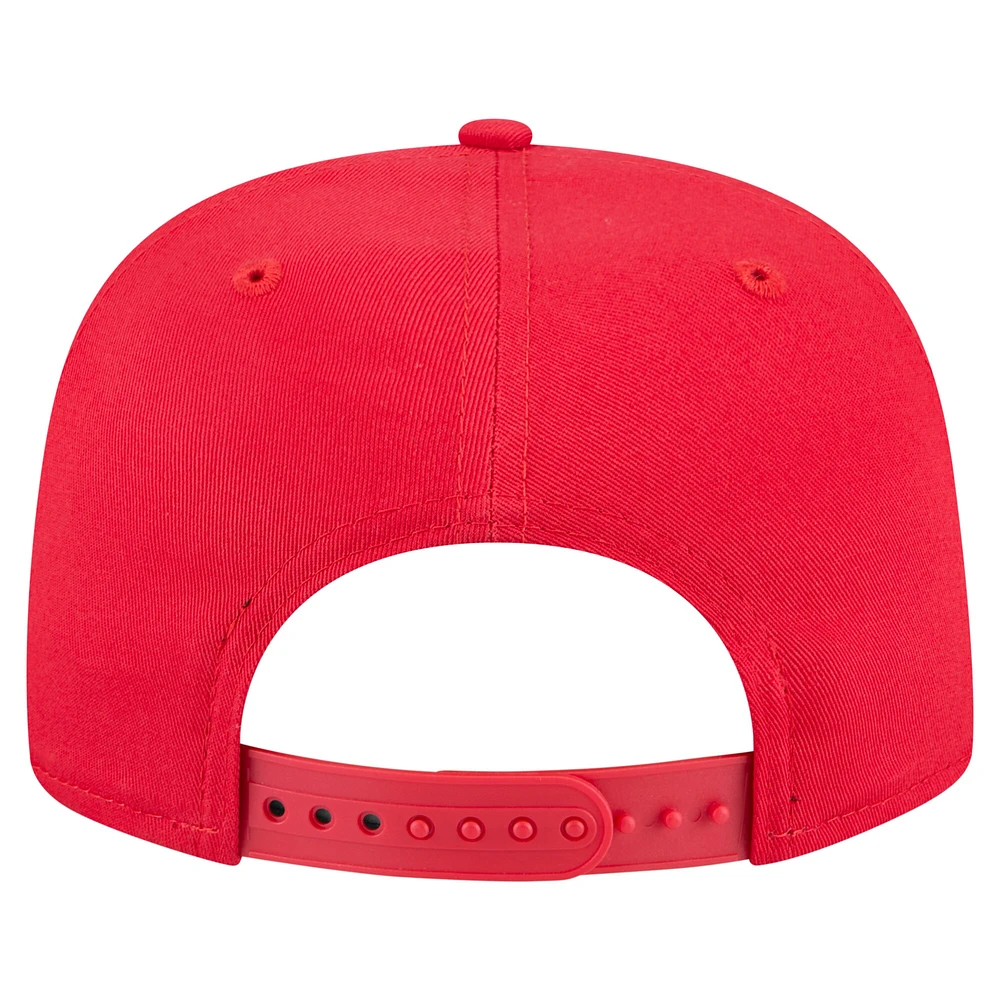 Casquette snapback de golfeur New Era rouge Houston Rockets pour homme