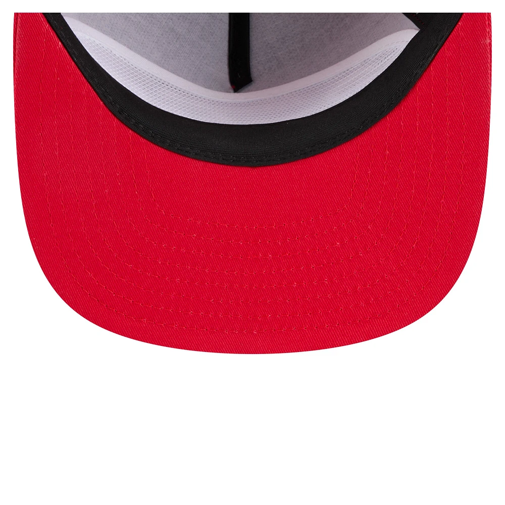 Casquette snapback de golfeur New Era rouge Houston Rockets pour homme