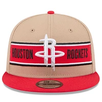 Casquette Snapback 9FIFTY NBA Draft 2024 Houston Rockets New Era beige/rouge pour homme