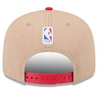 Casquette Snapback 9FIFTY NBA Draft 2024 Houston Rockets New Era beige/rouge pour homme